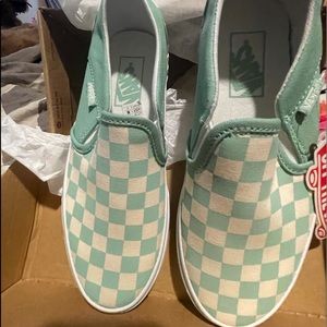 Vans Asher checkerboard Neptune Green